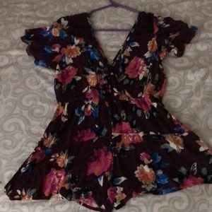 Floral print romper